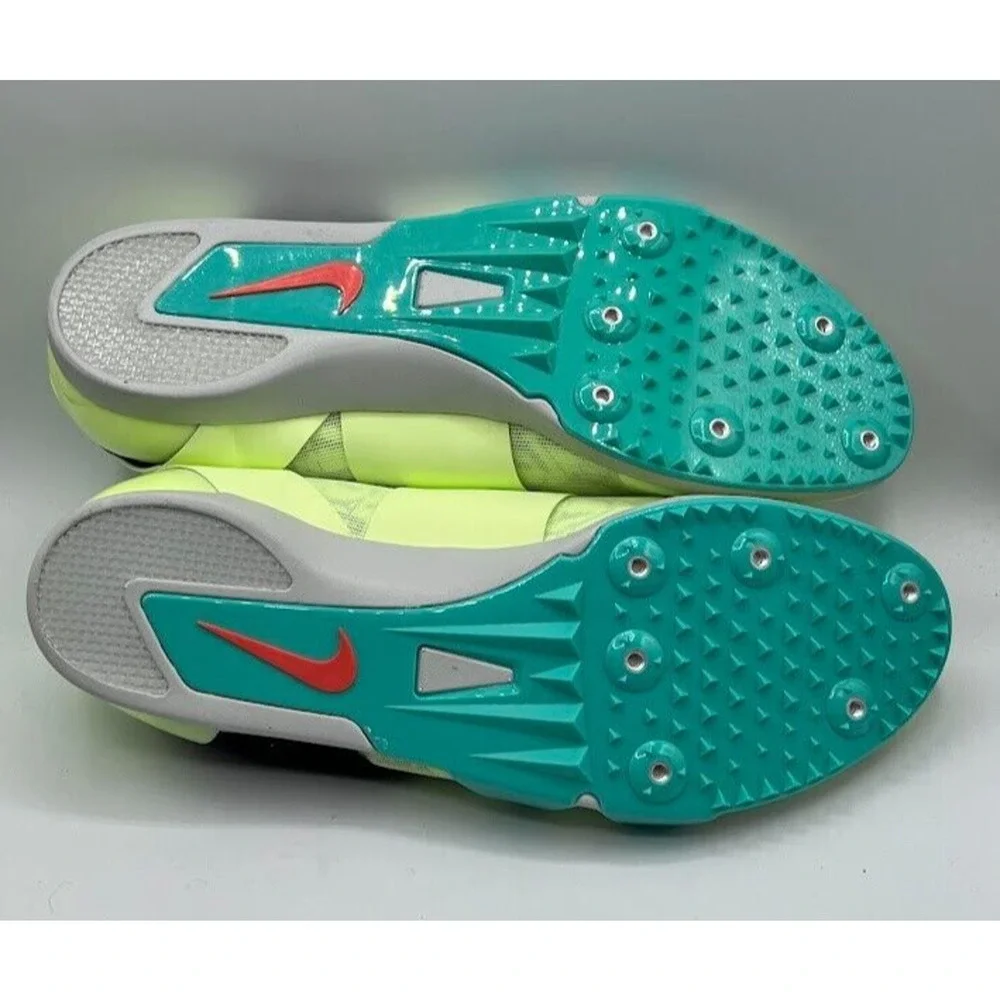 NIKE ZOOM POLE VAULT BARELY VOLT‎ TRACK SPIKES AA1204-700 MENS SIZE 13 NWOB